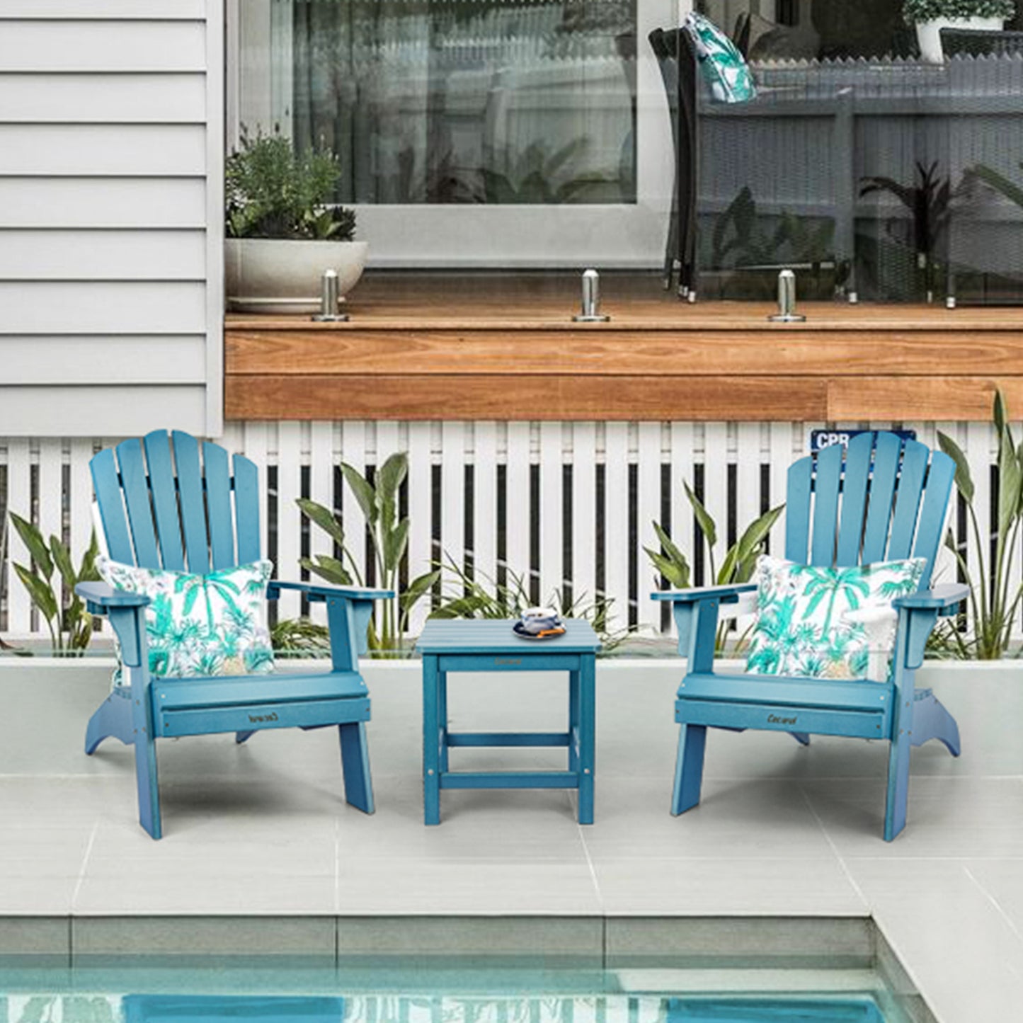 Cecarol Oversized Adirondack Chair - Blue