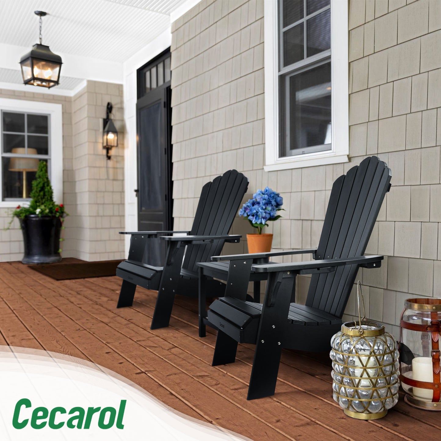 Cecarol Oversized Adirondack Chair - Black