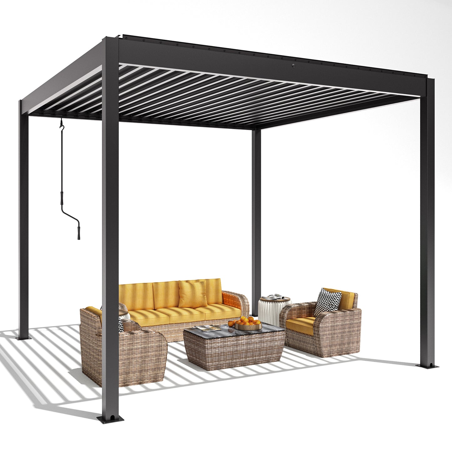 Cecarol 10'x10' NO-Corrosion Louvered Pergola